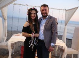 Günbatımında Plajda Evlenme Teklifi Organizasyonu