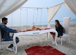 Plajda Evlenme Teklifi Organizasyonu Gazebo Süsleme Çeşme