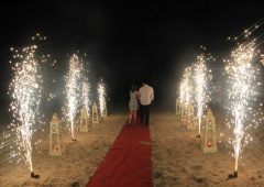 Kumsalda Evlilik Teklifi Organizasyonu Yer Volkanları Gösterisi İzmir Organizasyon