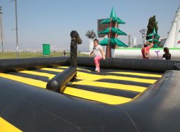 Mekanik Gladyatör mekanik gladyator 8 İzmir Organizasyon Mekanik gladyatör, etrafı şişme minderle çevrili, hız ve hareket kontrolü operatör tarafından yapılan şişme oyun parkurlarından biridir. Organizasyon ve etkinliklerinizin vazgeçilmez oyuncaklarından biri olan mekanik gladyatör, İzmir Organizasyon farkıyla sizlere ulaşıyor. İzmir, Ege Bölgesi ve Türkiye genelinde düzenleyeceğiniz organizasyonlarda, İzmir Organizasyon şirketimizden şişme oyun parkuru kiralama ve daha birçok hizmeti talep edebilirsiniz. 15 yılı aşkın organizasyon tecrübesi ile bugüne kadar birçok organizasyona ev sahipliği yapan İzmir Organizasyon şirketimiz, siz değerli müşterilerimize, müşteri memnuniyeti odaklı hizmet veriyor. Şişme oyun parkurları, İzmir Organizasyon ofisimizin hemen yanı başında bulunan depoda muhafaza edilmekte ve istediğiniz anda sizlere ulaştırılmaktadır. Mekanik gladyatör ve diğer şişme oyun parkurlarının kurulumu, profesyonel ekibimiz tarafından gerçekleştirilerek, şişme oyuncaklar organizasyonlarınız için hazır hale getirilir. Festival ve şenlik organizasyonu, piknik organizasyonu ve aile günü etkinlikleri, doğum günü organizasyonu, belediye etkinlikleri, açılış organizasyonu ve tüm etkinliklerinizde şişme oyun parkuru kiralama hizmetimizden faydalanabilirsiniz. Mekanik Gladyatör